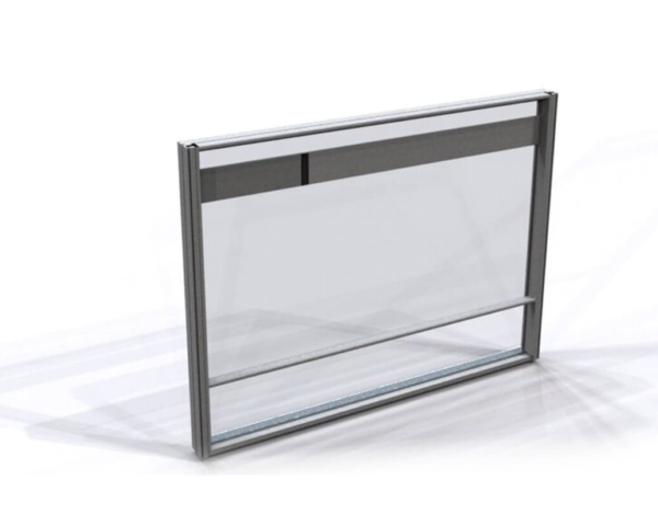 Buiten glazen windscherm met aluminium frame: Een naadloze mix van functionaliteit en esthetiek