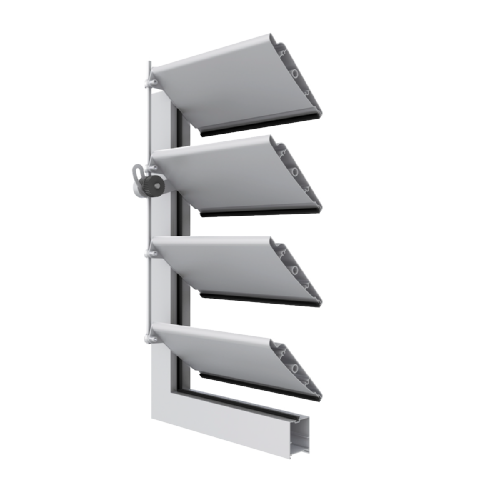 De aluminium eindplaten geleiden een aluminium buis door de binnenkant van de lat